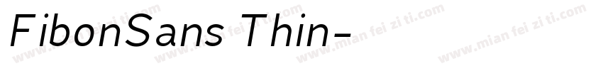 FibonSans Thin字体转换